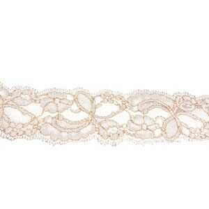 Vintage Underwear Panty Lace Trim Cream 1-1/2"  with Beige/Orange Accent 5 Yards